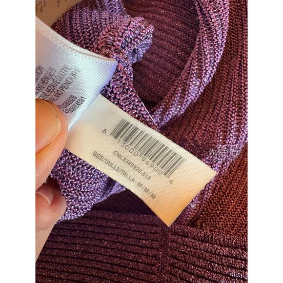 HERVE LEGER Lurex Ottoman Dress Medium - Picture 6 of 11